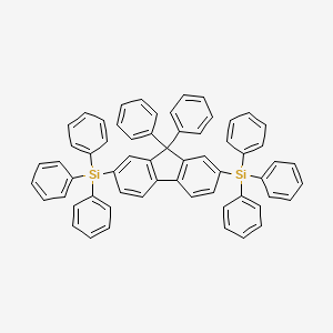 molecular formula C61H46Si2 B15174443 (9,9-Diphenyl-9H-fluorene-2,7-diyl)bis(triphenylsilane) CAS No. 919295-49-1