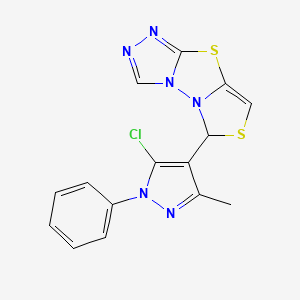 molecular formula C15H11ClN6S2 B15174450 C15H11ClN6S2 