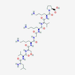 molecular formula C44H82N12O11 B15174473 L-Leucyl-L-valyl-L-seryl-L-lysylglycyl-L-lysyl-L-valyl-L-lysyl-L-proline CAS No. 921783-88-2