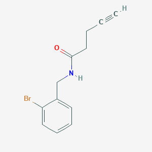 molecular formula C12H12BrNO B15174488 N-[(2-Bromophenyl)methyl]pent-4-ynamide CAS No. 920985-86-0