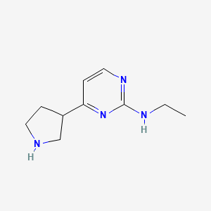 molecular formula C10H16N4 B15174532 N-ethyl-4-(pyrrolidin-3-yl)pyrimidin-2-amine CAS No. 1233026-59-9