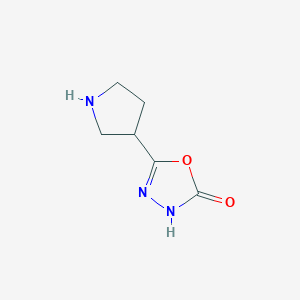 molecular formula C6H9N3O2 B15174573 5-pyrrolidin-3-yl-3H-1,3,4-oxadiazol-2-one 
