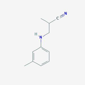 molecular formula C11H14N2 B1517462 2-Methyl-3-[(3-methylphenyl)amino]propanenitrile CAS No. 1099681-88-5