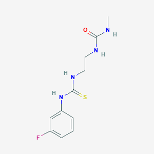molecular formula C11H15FN4OS B15174650 N-(2-{[(3-Fluorophenyl)carbamothioyl]amino}ethyl)-N'-methylurea CAS No. 921225-59-4