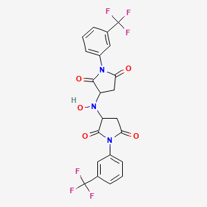 molecular formula C22H15F6N3O5 B15174702 C22H15F6N3O5 