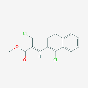 molecular formula C15H14Cl2O2 B15174743 Methyl (2Z)-3-(1-chloro-3,4-dihydronaphthalen-2-yl)-2-(chloromethyl)prop-2-enoate CAS No. 1242066-37-0