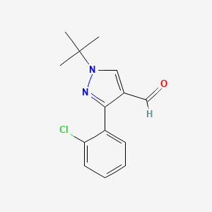 1-tert-butyl-3-(2-chlorophenyl)-1H-pyrazole-4-carbaldehyde