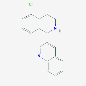 molecular formula C18H15ClN2 B15174795 3-(5-Chloro-1,2,3,4-tetrahydroisoquinolin-1-yl)quinoline CAS No. 919786-60-0