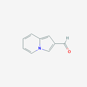 molecular formula C9H7NO B15174817 Indolizine-2-carbaldehyde 