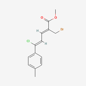 molecular formula C14H14BrClO2 B15174855 methyl (2Z,4Z)-2-(bromomethyl)-5-chloro-5-(4-methylphenyl)penta-2,4-dienoate CAS No. 1242316-99-9