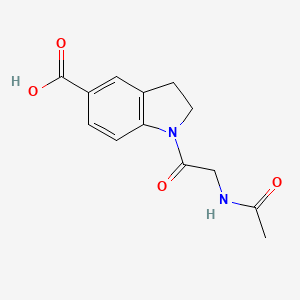 1-(2-acetamidoacetyl)-2,3-dihydro-1H-indole-5-carboxylic acid