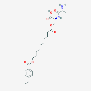 molecular formula C25H38N2O7 B15174868 D-Alanyl-O-{10-[(4-ethylbenzoyl)oxy]decanoyl}-L-serine CAS No. 921934-24-9