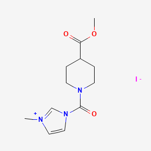 1-[4-(methoxycarbonyl)piperidine-1-carbonyl]-3-methyl-1H-imidazol-3-ium iodide