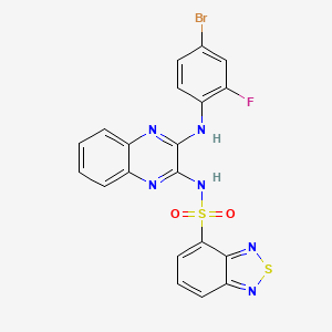 molecular formula C20H12BrFN6O2S2 B15174872 C20H12BrFN6O2S2 