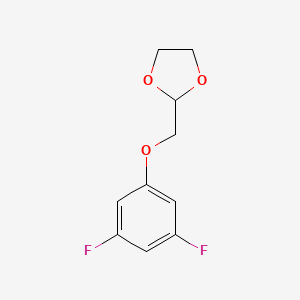 molecular formula C10H10F2O3 B15174925 2-(3,5-Difluoro-phenoxy)methyl-1,3-dioxolane 