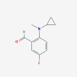 2-[Cyclopropyl(methyl)amino]-5-fluorobenzaldehyde