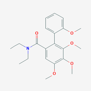 molecular formula C21H27NO5 B15175006 N,N-Diethyl-2',4,5,6-tetramethoxy[1,1'-biphenyl]-2-carboxamide CAS No. 920981-23-3