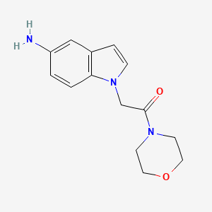 2-(5-amino-1H-indol-1-yl)-1-(morpholin-4-yl)ethan-1-one