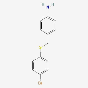 molecular formula C13H12BrNS B1517504 4-{[(4-Bromophenyl)sulfanyl]methyl}aniline CAS No. 54306-14-8