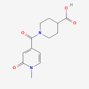 molecular formula C13H16N2O4 B1517508 1-(1-Methyl-2-oxo-1,2-dihydropyridine-4-carbonyl)piperidine-4-carboxylic acid CAS No. 1098365-93-5