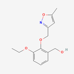 molecular formula C14H17NO4 B1517511 {3-Ethoxy-2-[(5-methyl-1,2-oxazol-3-yl)methoxy]phenyl}methanol CAS No. 1099647-85-4