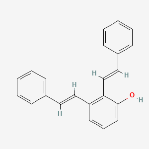 molecular formula C22H18O B15175125 Bis(2-phenylvinyl)phenol CAS No. 30498-86-3