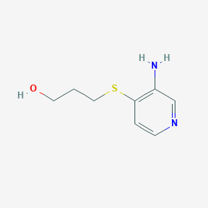 molecular formula C8H12N2OS B1517513 3-[(3-氨基吡啶-4-基)硫烷基]丙醇 CAS No. 1095514-79-6