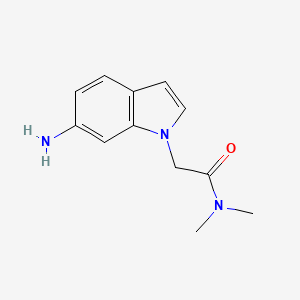 molecular formula C12H15N3O B1517514 2-(6-amino-1H-indol-1-yl)-N,N-dimethylacetamide CAS No. 1095532-40-3