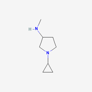 molecular formula C8H16N2 B1517515 1-环丙基-N-甲基吡咯烷-3-胺 CAS No. 1096304-44-7