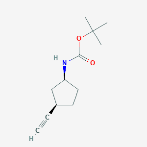 molecular formula C12H19NO2 B15175156 Tert-butyl ((1S,3R)-3-ethynylcyclopentyl)carbamate 
