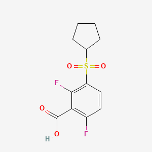 molecular formula C12H12F2O4S B1517516 3-(Cyclopentanesulfonyl)-2,6-difluorobenzoic acid CAS No. 1097007-71-0