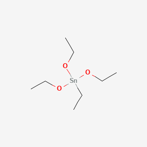 molecular formula C8H20O3Sn B15175208 Stannane, triethoxyethyl- CAS No. 1067-37-4