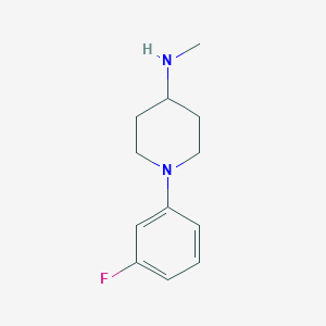 molecular formula C12H17FN2 B1517521 1-(3-氟苯基)-N-甲基哌啶-4-胺 CAS No. 1096806-70-0