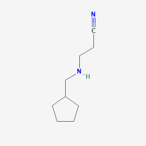 molecular formula C9H16N2 B1517523 3-[(Cyclopentylmethyl)amino]propanenitrile CAS No. 1087717-80-3
