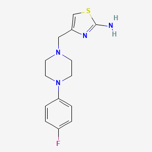 molecular formula C14H17FN4S B1517524 4-{[4-(4-Fluorophenyl)piperazin-1-yl]methyl}-1,3-thiazol-2-amine CAS No. 120652-89-3