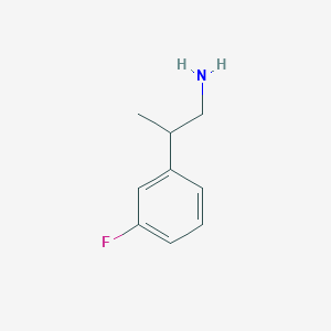 molecular formula C9H12FN B1517525 2-(3-Fluorophenyl)propan-1-amine CAS No. 1096868-24-4