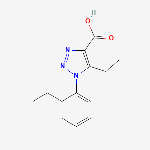 molecular formula C13H15N3O2 B1517526 5-ethyl-1-(2-ethylphenyl)-1H-1,2,3-triazole-4-carboxylic acid CAS No. 1096980-35-6