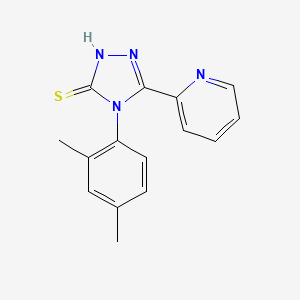 molecular formula C15H14N4S B1517528 4-(2,4-dimethylphenyl)-5-(pyridin-2-yl)-4H-1,2,4-triazole-3-thiol CAS No. 1096940-68-9