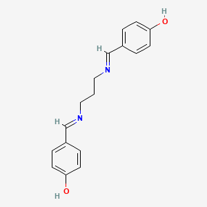molecular formula C17H18N2O2 B15175303 Phenol, 4,4'-(1,3-propanediylbis(nitrilomethylidyne))bis- CAS No. 126948-53-6