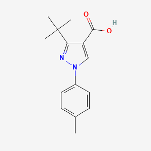 molecular formula C15H18N2O2 B1517532 3-tert-butyl-1-(4-methylphenyl)-1H-pyrazole-4-carboxylic acid CAS No. 1152890-59-9