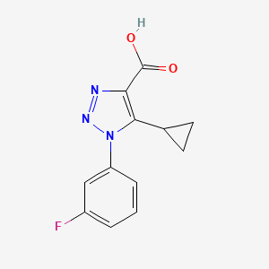 molecular formula C12H10FN3O2 B1517533 5-cyclopropyl-1-(3-fluorophenyl)-1H-1,2,3-triazole-4-carboxylic acid CAS No. 1096996-62-1