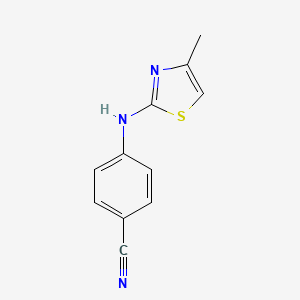 molecular formula C11H9N3S B1517549 4-[(4-Methyl-1,3-thiazol-2-yl)amino]benzonitrile CAS No. 1019601-20-7