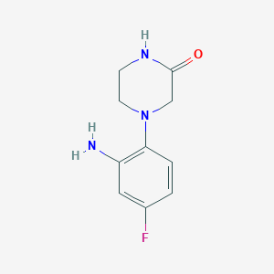 4-(2-Amino-4-fluorophenyl)piperazin-2-one