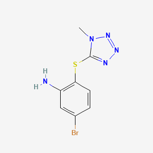 5-bromo-2-[(1-methyl-1H-1,2,3,4-tetrazol-5-yl)sulfanyl]aniline