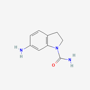 molecular formula C9H11N3O B1517556 6-amino-2,3-dihydro-1H-indole-1-carboxamide CAS No. 1021135-29-4