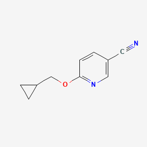 molecular formula C10H10N2O B1517558 6-(Cyclopropylmethoxy)pyridine-3-carbonitrile CAS No. 1019546-41-8