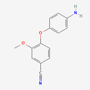 molecular formula C14H12N2O2 B1517561 4-(4-Aminophenoxy)-3-methoxybenzonitrile CAS No. 1019441-94-1