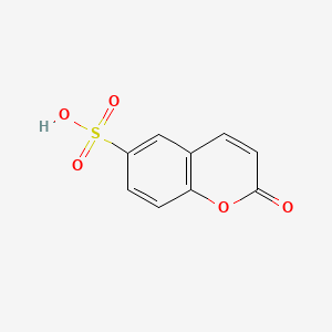 molecular formula C9H6O5S B15175625 2-Oxo-2H-1-benzopyran-6-sulphonic acid CAS No. 27279-86-3