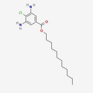 molecular formula C19H31ClN2O2 B15175629 Dodecyl 4-chloro-3,5-diaminobenzoate CAS No. 68599-63-3