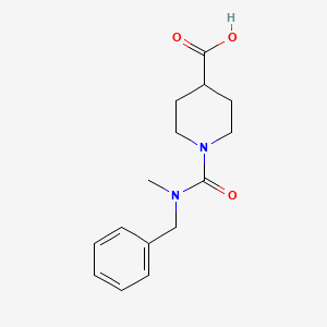 molecular formula C15H20N2O3 B1517563 1-[Benzyl(methyl)carbamoyl]piperidine-4-carboxylic acid CAS No. 1018283-27-6